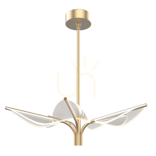 Kontrollera FLORIANA liten LED-pendellampa - Naturell mässing QUINTIESSE