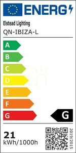 Stor LED-vägglampa IBIZA - Oxiderad svart QUINTIESSE small 9