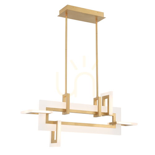 Kontrollera INIZIO liten ö-lampa - Borstat guld QUINTIESSE