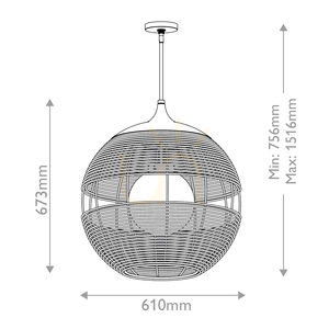MADDOX medium taklampa - 1 ljuskälla - Svart QUINTIESSE small 2