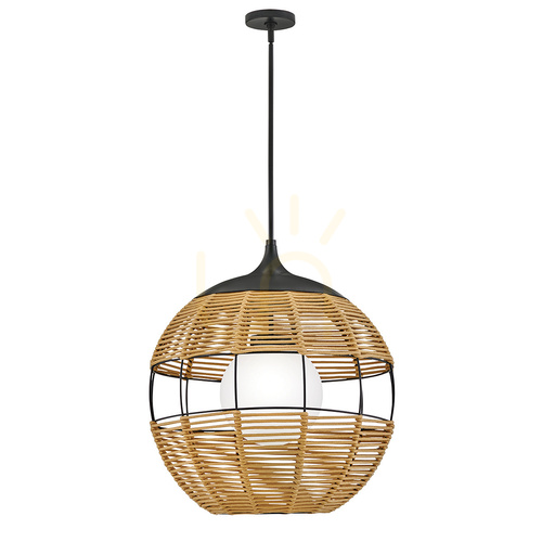 Kontrollera MADDOX medium taklampa - 1 ljuskälla - Svart, karamellbeige QUINTIESSE