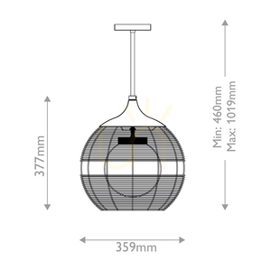 MADDOX liten taklampa - 1 ljuskälla - Svart QUINTIESSE small 2
