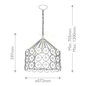 MERIDIAN taklampa - 3 ljuskällor - Blekguld QUINTIESSE 2 MERIDIAN taklampa - 3 ljuskällor - Blekguld QUINTIESSE small 2
