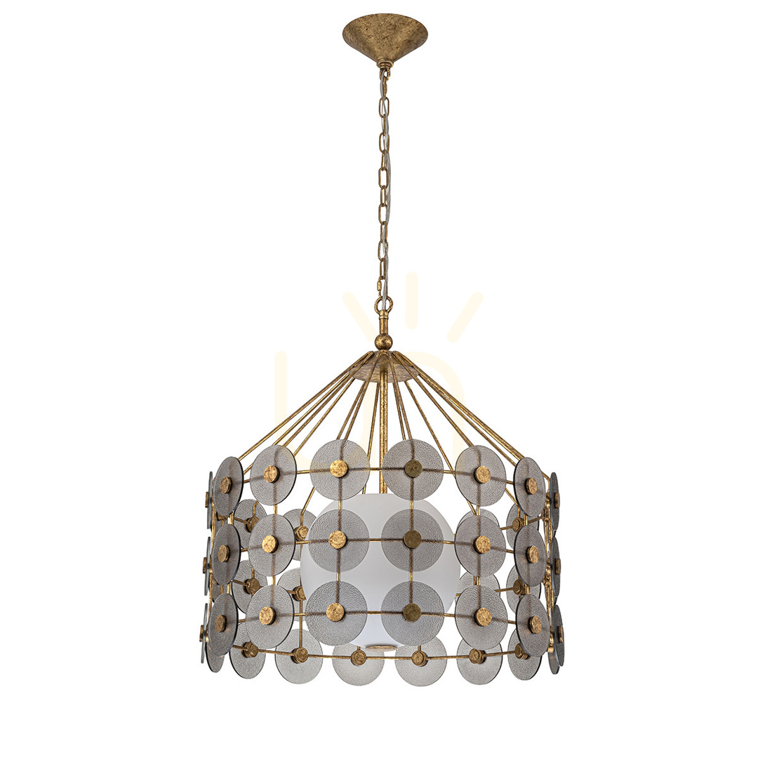 Förhandsvisning MERIDIAN taklampa - 3 ljuskällor - Blekguld QUINTIESSE MERIDIAN taklampa - 3 ljuskällor - Blekguld QUINTIESSE