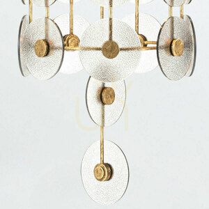 MERIDIAN taklampa - 9 ljuskällor - Blekguld QUINTIESSE small 4