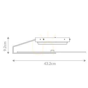 Medium plafond / vägglampa NUVOLA - Borstat guld QUINTIESSE small 2