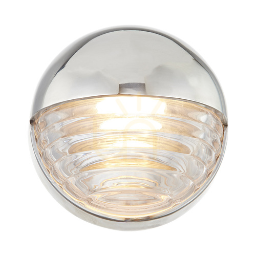 Kontrollera PALAIS liten LED-vägglampa - Polerat nickel QUINTIESSE