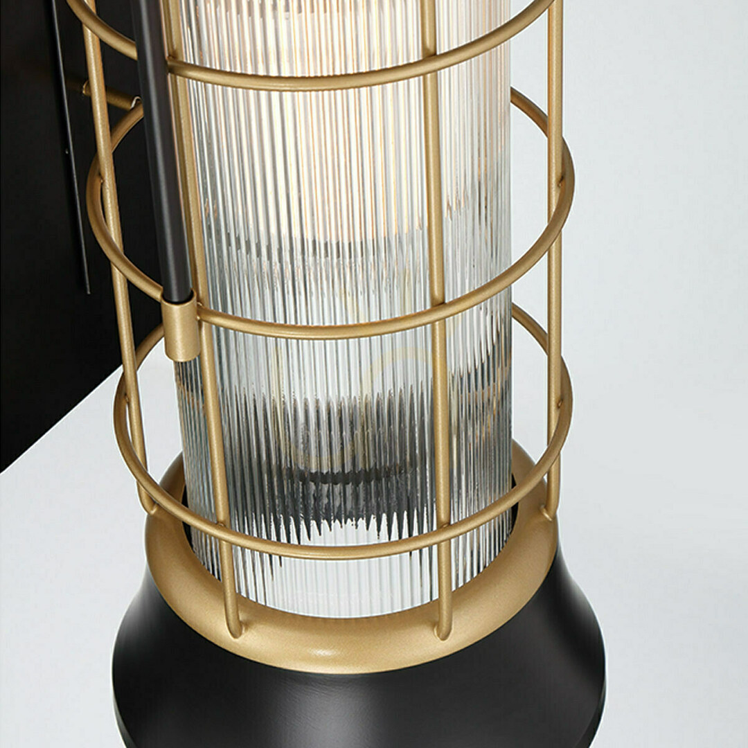 Display Medelstor vägglykta RIVAMAR - 1 ljuskälla - Brun och guld QUINTIESSE Medelstor vägglykta RIVAMAR - 1 ljuskälla - Brun och guld QUINTIESSE