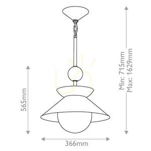 SAUCER medelpendellampa - 1 ljuskälla - Äldre mässing QUINTIESSE 2 SAUCER medelpendellampa - 1 ljuskälla - Äldre mässing QUINTIESSE small 2