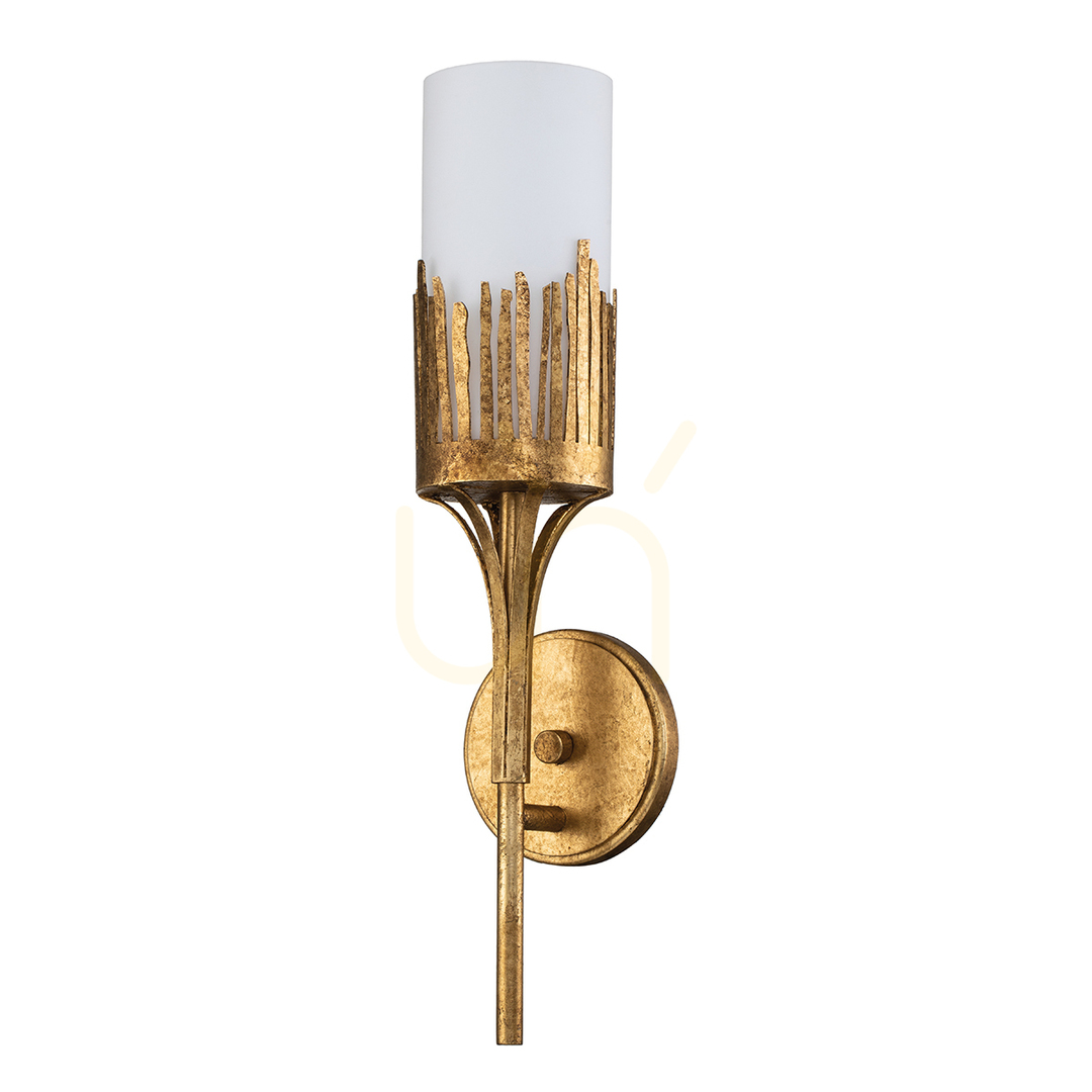 Utsikt SAWGRASS vägglampa - 1 ljuskälla - Petal gold QUINTIESSE SAWGRASS vägglampa - 1 ljuskälla - Petal gold QUINTIESSE