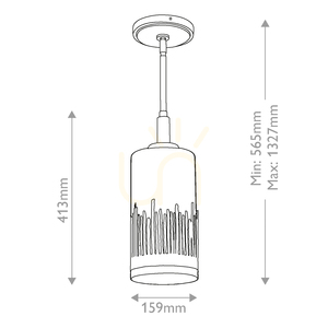 Quintiesse Sawgrass 1-ljuspunkts pendellampa bladguld small 2