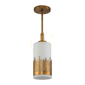 Quintiesse Sawgrass 1-ljuspunkts pendellampa bladguld small 8