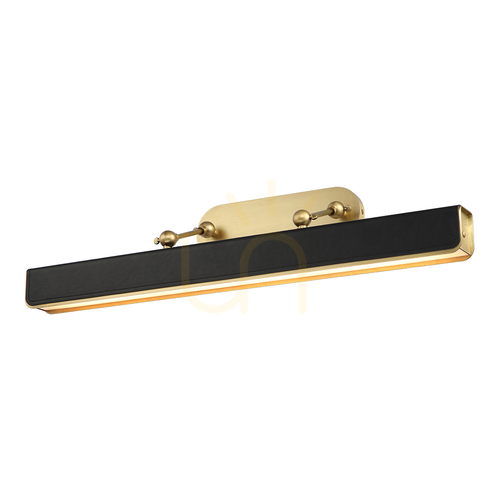 Kontrollera Stor LED-VALIS Bild - Vintage mässing, smoking läder QUINTIESSE