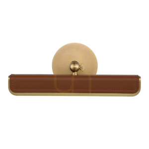 Liten LED-VALIS Bild - Vintage mässing, cognacsläder QUINTIESSE small 1