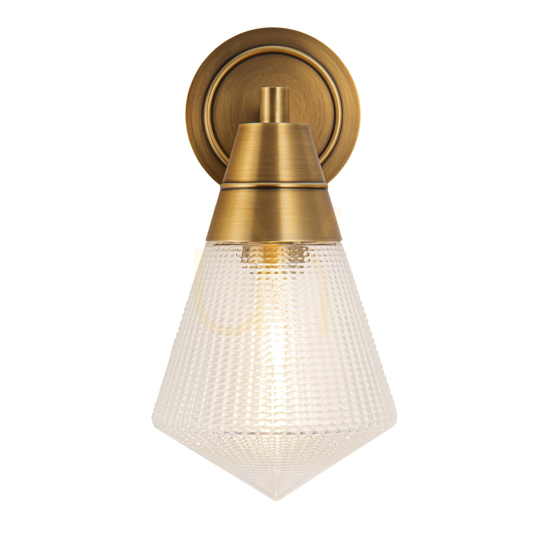 Utsikt Vägglampa WILLARD - 1 ljuskälla - Vintage mässing QUINTIESSE Vägglampa WILLARD - 1 ljuskälla - Vintage mässing QUINTIESSE