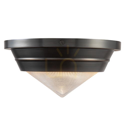 Kontrollera Liten plafond WILLARD - 1 ljuskälla - Urban brown QUINTIESSE