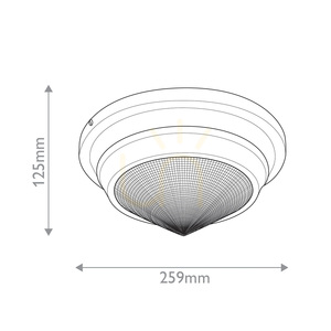 Liten plafond WILLARD - 1 ljuskälla - Urban brown QUINTIESSE small 2