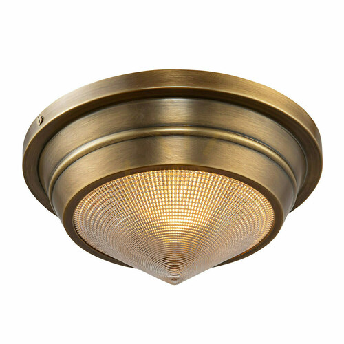 Kontrollera Liten plafond WILLARD - 1 ljuskälla - Vintage mässing QUINTIESSE