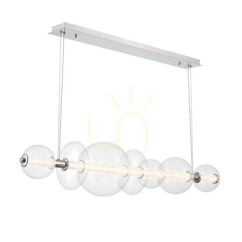 Kontrollera ATOMO ö-lampa - 7 ljuskällor - Polerad krom QUINTIESSE