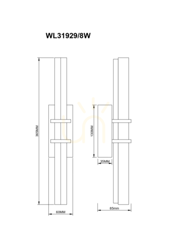 Kontrollera Vägglampa IGGLY WL31929/8W Gold 1xLED.