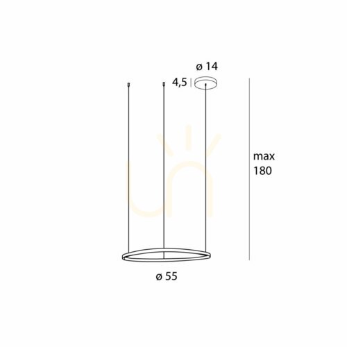 Kontrollera Pendant Light Max Light Cayenne 55 cm borstad koppar 2964