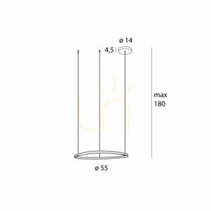 Pendant Light Max Light Cayenne 55 cm borstad koppar 2964 small 0