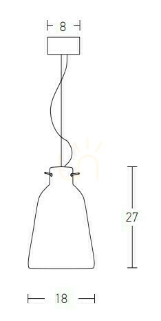 Kontrollera Pendel Zambelis Clay Beige Lera E27 18 cm