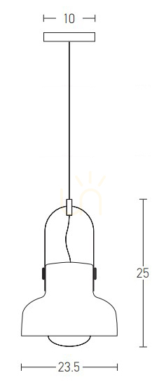 Utsikt Pendellampa Zambelis svart matt E27 metall 23,5 cm Pendellampa Zambelis svart matt E27 metall 23,5 cm