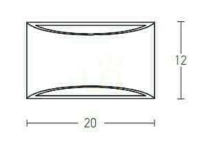 Vägglampa Zambelis gips vit G9 25W IP20 20x12 cm small 2