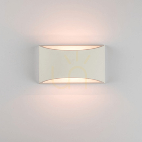 Kontrollera Vägglampa Zambelis gips vit G9 25W IP20 20x12 cm