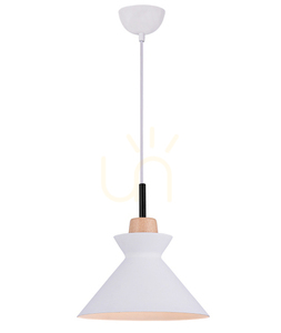 Pendant Light Zambelis Vit Matt E27 25 cm Metal/Aluminium/Trä small 2