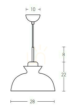 Kontrollera Pendellampa Zambelis blå matt E27 Ø28 cm metall trä