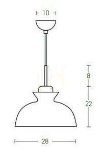 Pendellampa Zambelis blå matt E27 Ø28 cm metall trä small 1