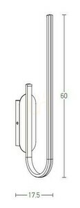 Zambelis 1935 LED-vägglampa 21 W 3000 K matt guld 60 cm small 1
