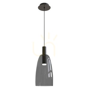 Pendant Lights Zambelis Svart Matt Rökgrå Glas LED 5W 3000K small 0