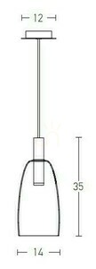 Pendant Light Zambelis Guld Matt Klart Glas LED 3000K 5W small 1