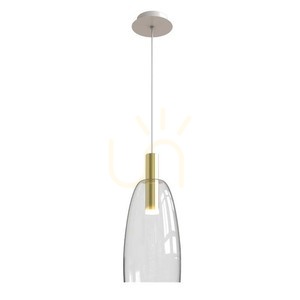 Pendant Light Zambelis Guld Matt Klart Glas LED 3000K 5W small 2