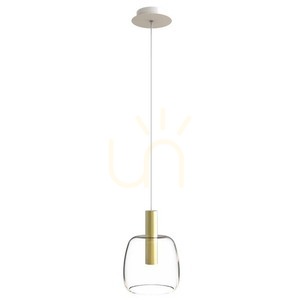 Pendellampa Zambelis guld matt klarglas LED 5W 3000K small 0