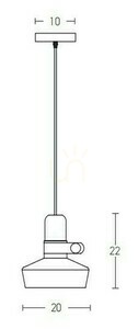 Pendellampa Zambelis svart matt metall trä läder E27 20 cm small 1