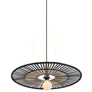 Pendellampa Zambelis Svart Bambu E27 Ø60 cm small 0
