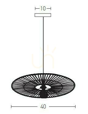 Kontrollera Pendellampa Zambelis svart bambu metall E27 Ø40 cm
