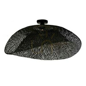 Plafond Zambelis svart bambu metall E27 80x60 cm small 0