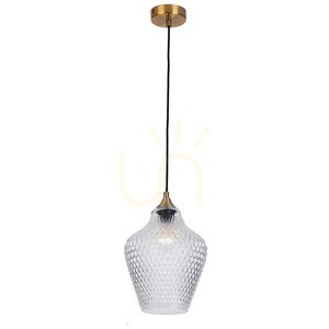 Pendellampa Zambelis klar glas antik mässing E27 20 cm small 0