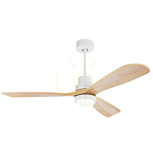 Kontrollera Pendel FAN Vit Naturträ LED 15W Zambelis