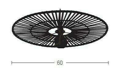 Kontrollera Plafond Zambelis svart bambu E27 40W 60 cm