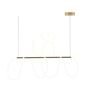Zambelis LED pendellampa matt guld 60W 3000K vit opal small 1