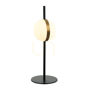 Bordslampa 8W Aluminium-metall-akryl Svart&amp;guld ZAMBELIS small 1
