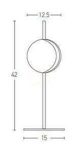 Bordslampa 8W Aluminium-metall-akryl Svart&amp;guld ZAMBELIS small 2