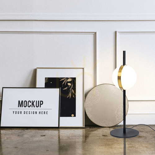 Kontrollera Bordslampa 8W Aluminium-metall-akryl Svart&amp;guld ZAMBELIS