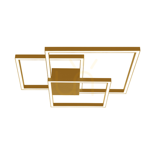 Kontrollera Plafond Zambelis LED dimbar 42W 3000K guld matt 56 cm aluminium akryl